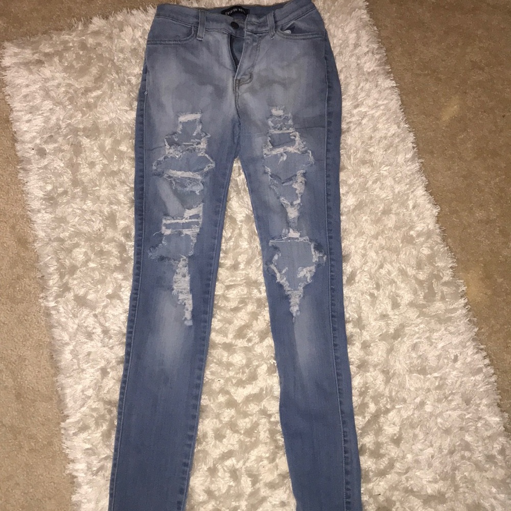 Light ripped jeans